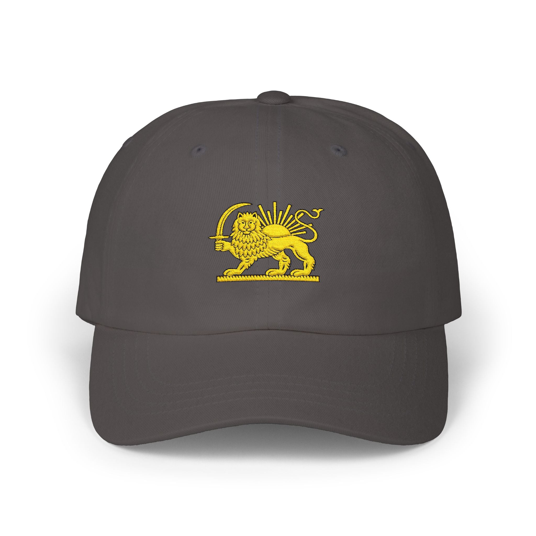 Embroidered Lion & Sun Cap